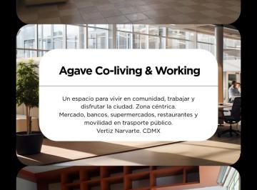 Departamento de 2 habitaciones, Benito Juárez · Agave 1808 Coworking & Living.