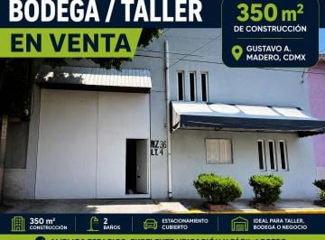 Bodega comercial de 5 habitaciones, Gustavo A. Madero · Bodega - Taller