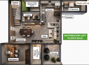 Distribución PB · Departamento Loft en Esmeralda Norte