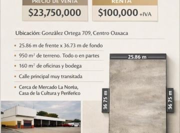 Terreno comercial , Oaxaca de Juárez · Venta de Terreno Oaxaca