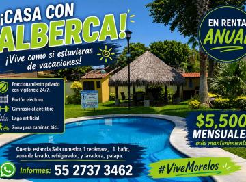 Casa en condominio de 1 habitación, Yautepec · Renta Esta Linda Casita y Vive Como en Vacaciones!