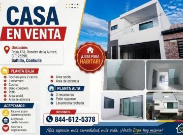 Casa de 4 habitaciones, Saltillo · Casa Nueva en Rosales de La Aurora