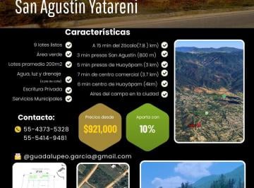 Terreno / Lote , San Agustín Yatareni · 9 Lindos Lotes Campestres en San Agustín Yatareni!