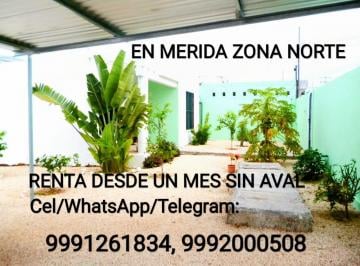 Casa de 2 habitaciones, Mérida · En Merida Zona Norte Alquila Desde un Mes Sin Aval