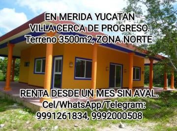 Casa de 1 habitación, Mérida · En Sierra Papacal Zona Norte de Merida Alquila Desde un Mes Sin Aval