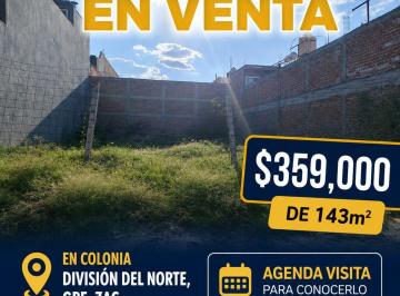 Terreno / Lote , Guadalupe · Terreo en División del Norte