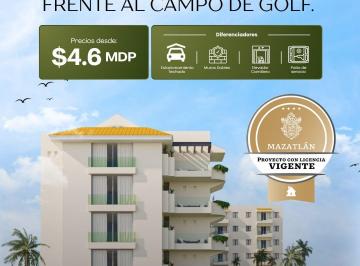 Departamento de 3 habitaciones, Mazatlán · Departamentos de Lujo con Enganche Desde El 25% en Marina Mazatlan Sin.