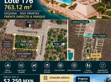 Terreno / Lote , Progreso · Terreno en Puerta de Agua, Progreso – 763 m², Esquina Frente a Parque