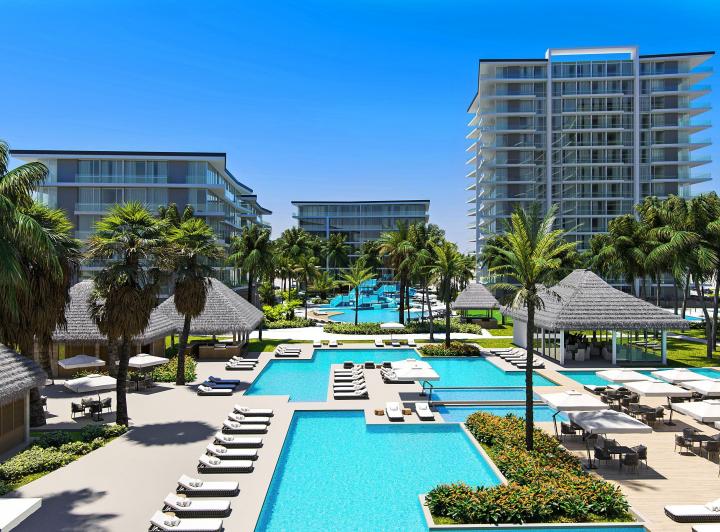 Proyecto vertical , Santa Elena · Seascape Luxury Beacht Town, Departamentos en Barandua