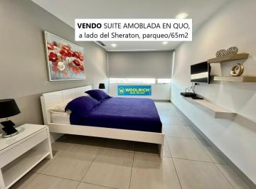 Departamento de 1 habitación, Guayaquil · Vendo Hermosa Suite Amoblada en Edificio Quo, Parqueo, 65 m²