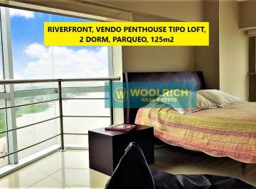 Departamento de 2 habitaciones, Guayaquil · Vendo Exclusivo Penthouse Tipo Loft en Riverfront, 2 Dorm, Parqueo, 125 m²