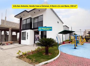 Casa de 4 habitaciones, Guayaquil · Vendo Casa a Estrenar, Urb. San Antonio, 4 Dorm c/u con Bano, 150 m²