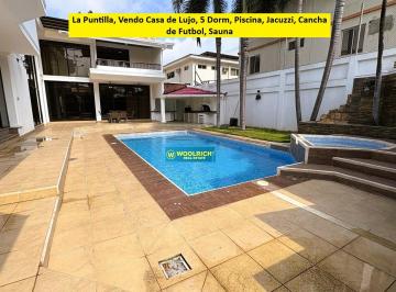 Casa de 5 habitaciones, Guayaquil · Puntilla, Vendo Casa de Lujo, 5 Dorm, Piscina, Jacuzzi, Cancha de Futbol, Sauna