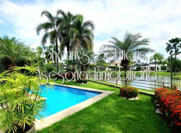 Casa de 4 habitaciones, Guayaquil · Samborondon Km 7, Renta / Venta Casa con 4 Hab, Piscina, Bar y Salida Al Lago