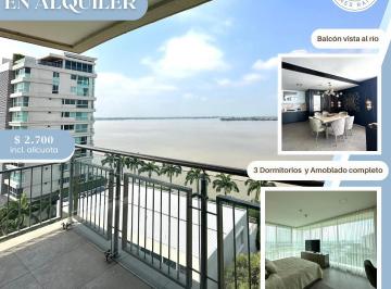 Departamento de 3 habitaciones, Guayaquil · Departamento en Alquiler - Blue Bay (Vista Al Río) - Isla Mocolí - Samborondón