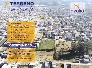 Terreno / Lote , Riobamba · Venta de Terreno en Riobamba Sector Camilo Ponce