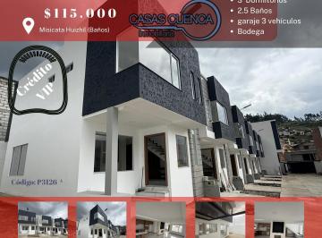 Casa de 3 habitaciones, Cuenca · Vendidas/casas Vip con Espacio Verde Dentro de Condominio (P3128)