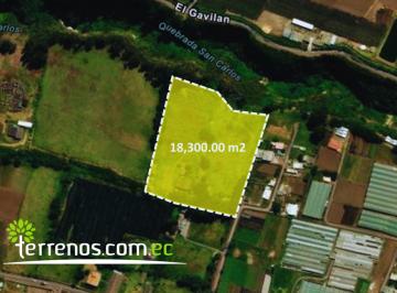 Terreno / Lote · 18300m² · 4 Habitaciones · 4 Estacionamientos · Terreno de Venta en Yaruqui Cerca de La Vía Principal 18.300 m² Pocos Minutos de Tababela Checa