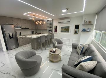 Sala,, comedor, cocina · Alquilo Suite de Lujo Amoblada en Samborondon Plaza, de Reestreno