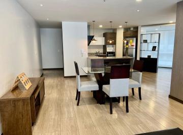 Departamento · 120m² · 3 Habitaciones · 2 Estacionamientos · Mv Sector La Carolina, en Renta Moderno Dpto 3d 120 m² Amoblado con Balcon