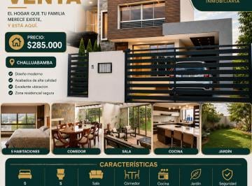 Casa de 5 habitaciones, Cuenca · Moderna Casa en Venta, Sector Apangoras - Challuabamba