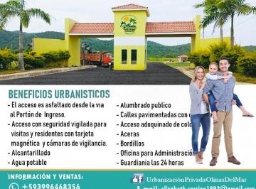 Terreno / Lote , Portoviejo · ¡En Puerto Cayo Terreno en Venta! | Cuotas Mensuales Desde $137 Crédito Directo | D2