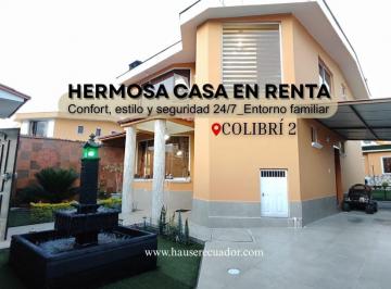 Casa · 220m² · 3 Habitaciones · 1 Estacionamiento · Vive en Tranquilidad: Casa en Urbanización Segura con Canchas, Bbq y Sala Comunal en Sangolquí