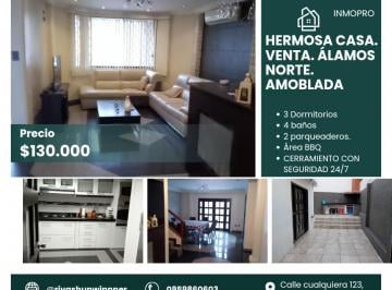 Casa de 3 habitaciones, Guayaquil · Venta Casa/ Alamos Norte/ Full Equipada. Conjunto Santa Fe/guayaquil256 m² · Jr.