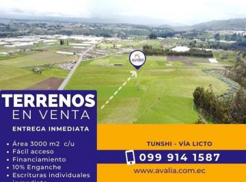 Terreno / Lote , Riobamba · Venta de Terrenos a Diez Minutos de Riobamba, Tunshi