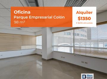 Oficina comercial , Guayaquil · Oficina en Alquiler Parque Empresarial Colón - 98 m² - 2 Parqueos - Urdesa Norte