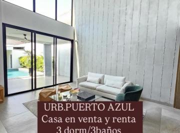 Casa de 3 habitaciones, Guayaquil · 6582. Puertoazul Azul - Via a La Costa Km9, Vendo o Alquilo Hermosa Casa 3 Dorm $3000/$520.000.