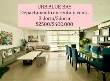 Departamento de 3 habitaciones, Guayaquil · 6602. Urb. Blue Bay - Mocoli Km6, Alquilo o Vendo Departamento 3 Dorm $400.000/$2500