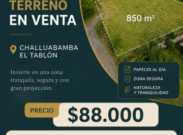 Terreno / Lote , Cuenca · Venta de Terreno en Challuabamba