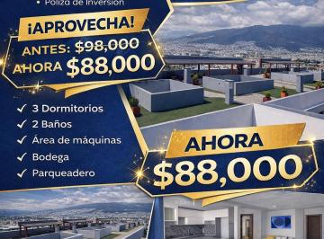 Departamento de 3 habitaciones, Quito · Vendo por Estrenar Lindos Departamentos a 3 Cuadras de La 6 de Diciembre y El Inca