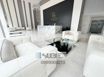 Departamento de 3 habitaciones, Guayaquil · Alquilo Departamento Vista Al Río Puerto Santa Ana Spazio 3 Dorm. 2 Parqueos Balcón Equipado