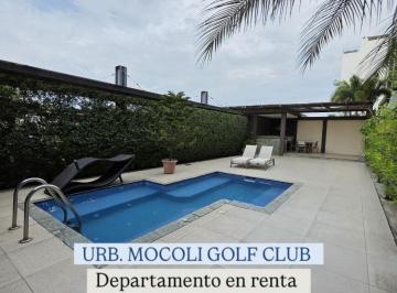 Departamento de 2 habitaciones, Guayaquil · 6732. Urb. Mocoli Golf Club - Samborondon Km6, Alquilo Departamento 2 Dorm. $1200.