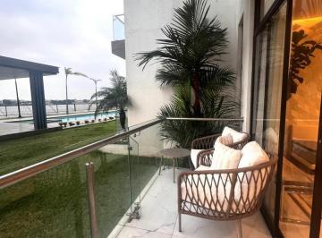 Departamento de 3 habitaciones, Guayaquil · Samborondon Km 2.5 Riverside Departamento Vista Al Rio Planta Baja en Venta