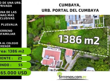 Terreno / Lote · 1386m² · Se Vende Terreno de 1386 m² Urb. Privada en Cumbayá