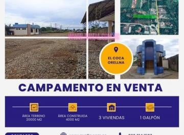 Terreno / Lote , Orellana · Terreno en Venta en La Zona Industrial del Coca, Apto Para Campamentos, Bodegas, 20000 m² Total