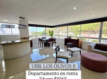Departamento de 2 habitaciones, Guayaquil · 6816. Olivos Ii - Ceibos, Alquilo Departamento Amoblado 2 Dorm. $1065.