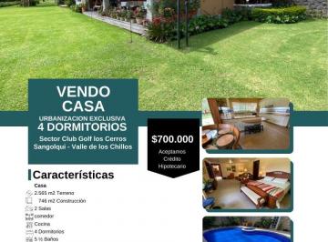 Casa de 4 habitaciones, Quito · Venta Casa 4 Dorm. Club de Golf Los Cerros Sangolquí Valle de Los Chillos
