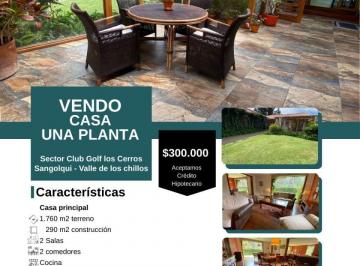 Casa de 2 habitaciones, Quito · Venta Casa Una Planta Club Golf Los Cerros Sangolquí Valle de Los Chillos