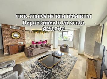 Departamento de 2 habitaciones, Guayaquil · 6841. Urb. Cimas de Bim Bam Bum, Vendo Hermoso Departamento 2 Dorm. $120.000.