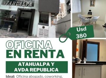 Oficina comercial , Quito · Renta Oficina Vacia 47 m² – Av Atahualpa y Av República | Sector Financiero La Carolina – Quito