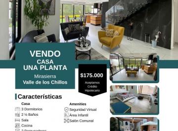 Casa de 3 habitaciones, Quito · Venta Casa de Una Planta No Adosada – Mirasierra | Valle de Los Chillos | Conjunto Privado