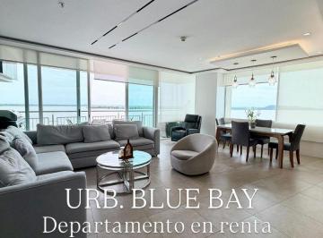 Departamento de 3 habitaciones, Guayaquil · 6863. Urb. Blue Bay - Isla Mocoli Km6, Alquilo Departamento 3 Dorm. $2800.