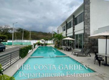 Departamento de 2 habitaciones, Guayaquil · 6881. Costa Gardens, Km 15 Vía a La Costa, Vendo Departamento Estreno Planta Baja, Patio, 2 Dormit