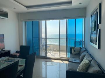 Departamento · 90m² · 3 Habitaciones · 1 Estacionamiento · Departamento Renta Tonsupa: 3 Dorm., Jacuzzi, 2 Balcones, Diamond