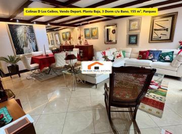 Departamento de 3 habitaciones, Guayaquil · Colinas D Los Ceibos, Vendo Depart. Planta Baja, 3 Dorm c/u Baño, 155 m², Parqueo