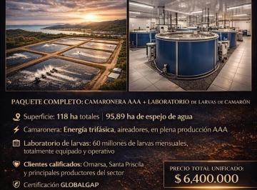 Terreno / Lote · 1180000m² · Camaronera Triple Aaa en Venta, 118 Ha - Bahía de Caráquez